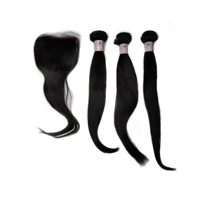 Straight Virgin Hair Set (Bundles and Closure)