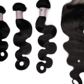 Body Wave Virgin Hair Set (Bundles and Closure)